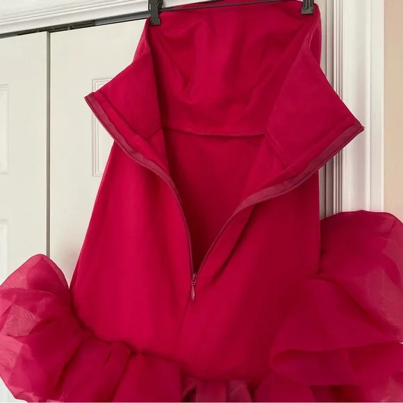 OOAK Strapless Fuchsia Dress - Picture 8 of 8